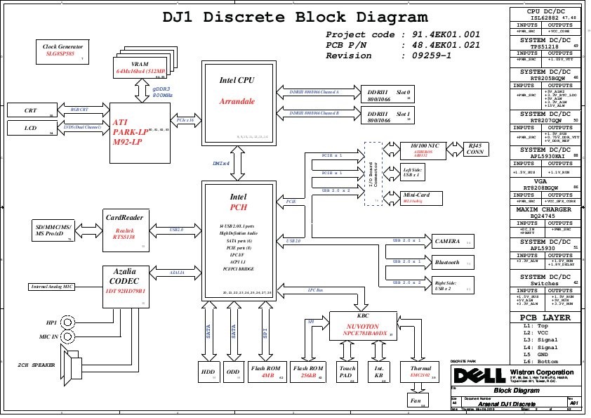 Dell e198fp схема