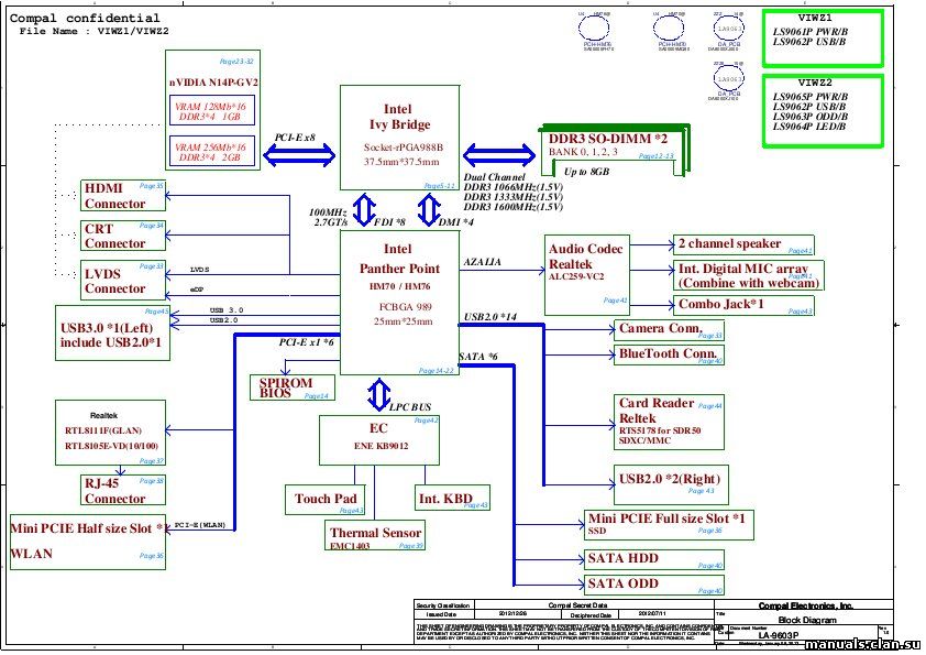 V5we2 la 9532p rev 1a схема