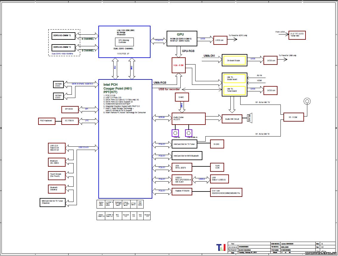 Lenovo схема ноутбука